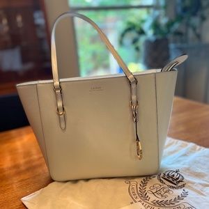 R. Lauren Bennington White Leather Purse